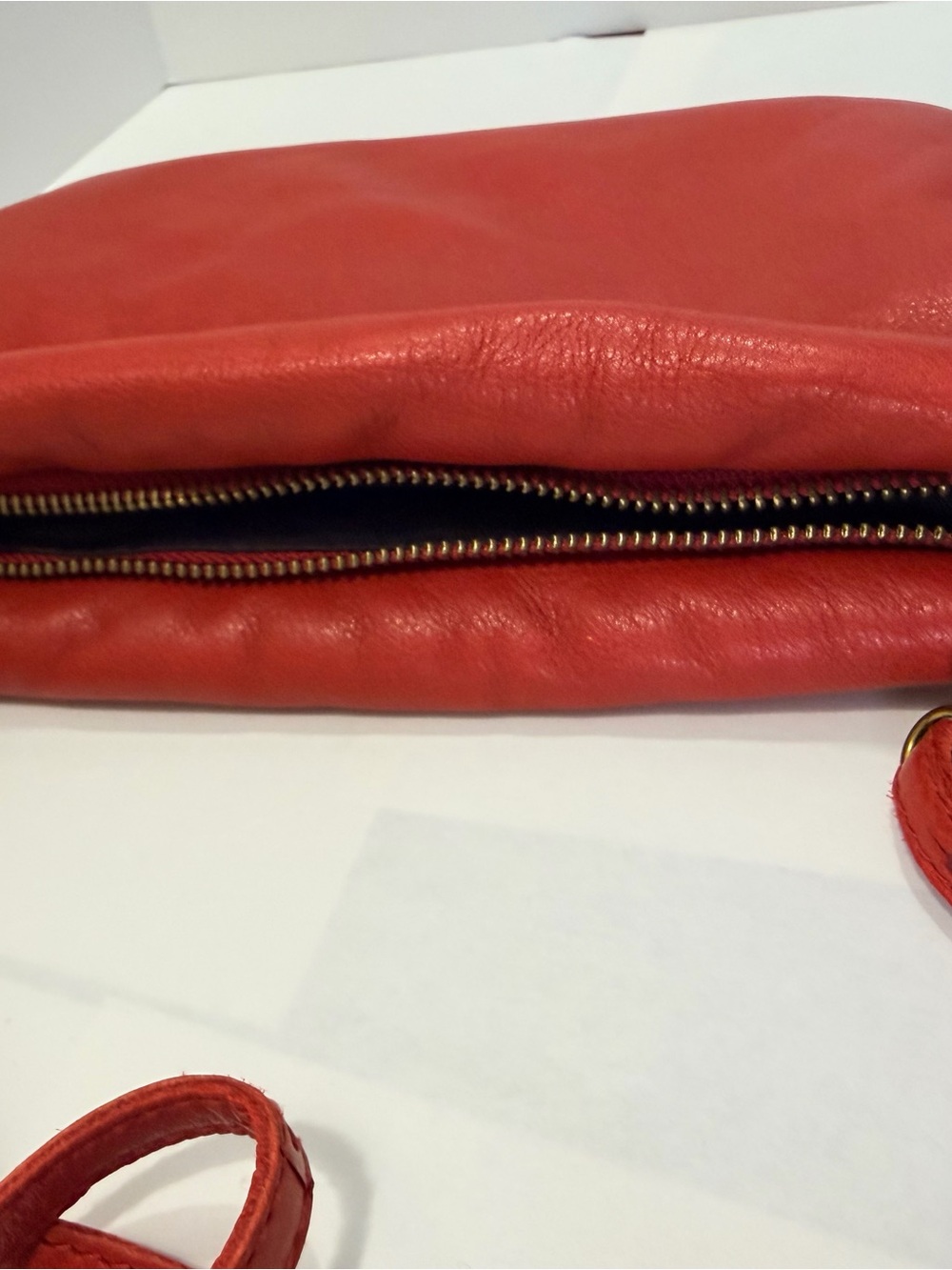 Madewell Red Leather Quilted Crossbody Bag - Picture 7 of 11